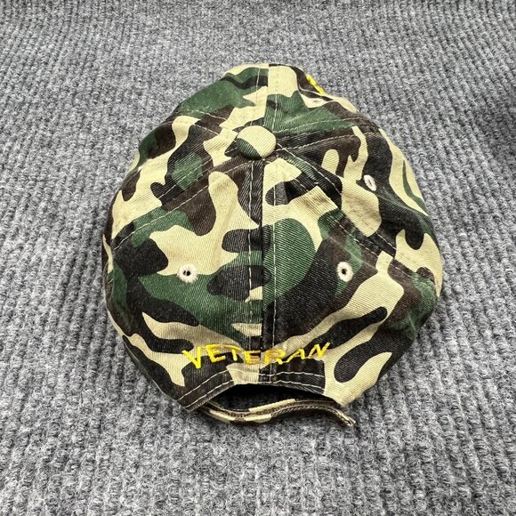 Vietnam Veteran Camo Hat USA Flag Patch Embroidered Adjustable Strap Black Hawk - Picture 13 of 16
